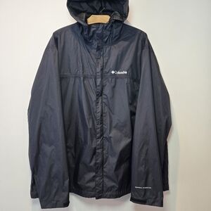 Columbia Watertight Jacket Men's XXL Hooded Windbreaker Navy